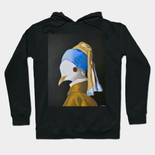 Dottie, a Dove With a Pearl Earring Hoodie